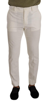 Dolce & Gabbana White Cotton Skinny Corduroy Trouser Pants -   -  Dolce & Gabbana.